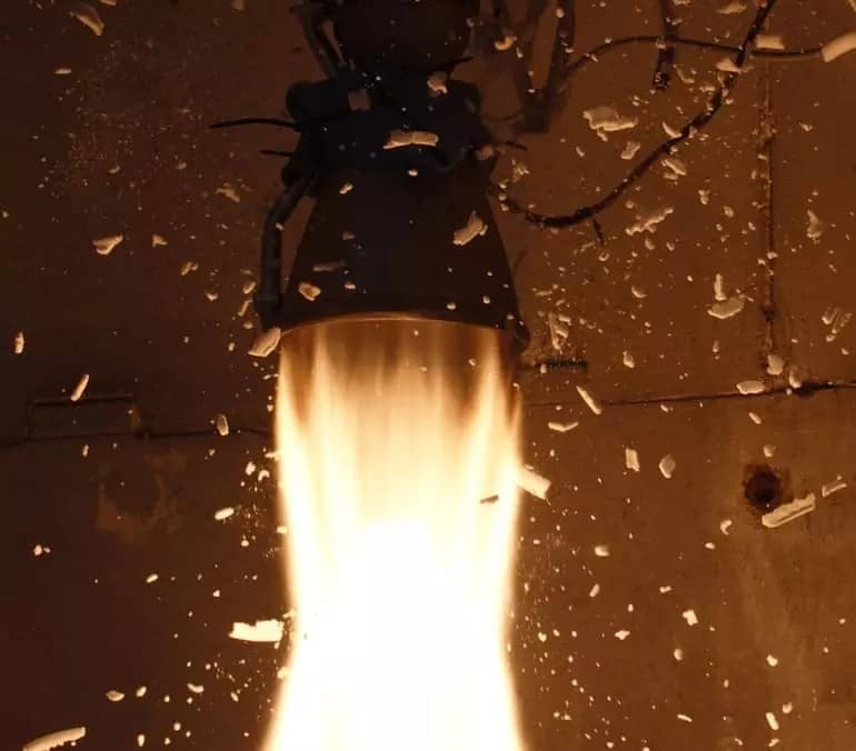rocket launching closeup